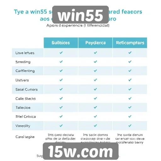 Comparativo entre win55 e concorrentes do setor